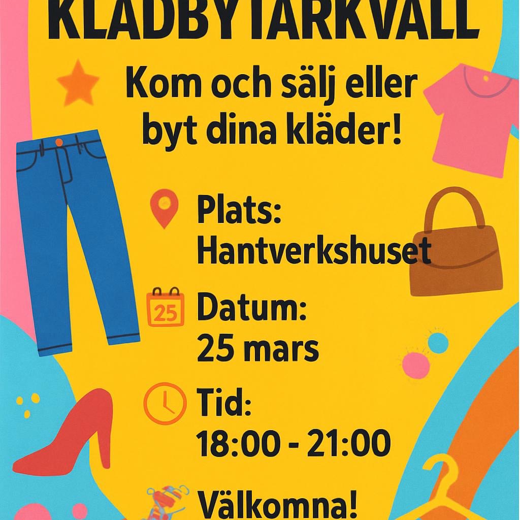 Klädbytarkväll - Ideella föreningen Hantverkshuset Burgsvik